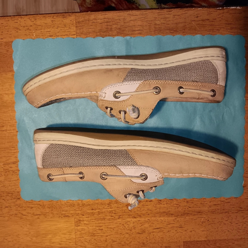 Sperry Billfish Topsider Tan Womens Sz 10 EUC - Picture 6 of 15